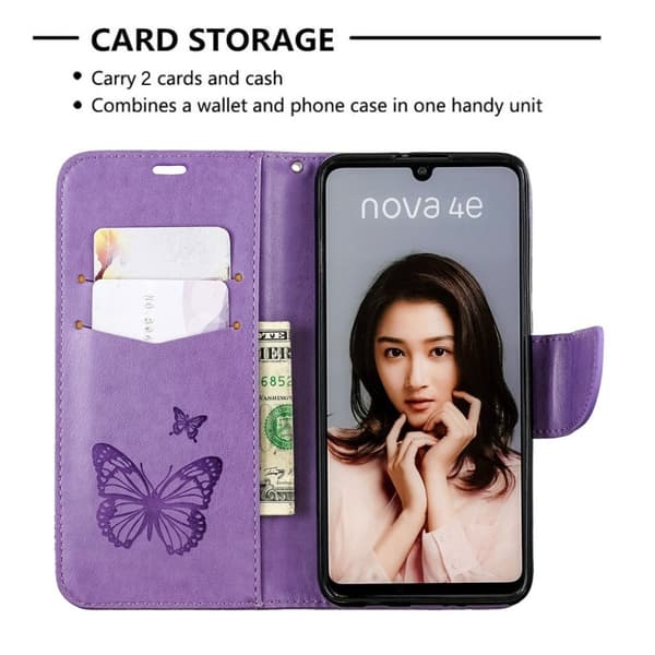 Butterfly Huawei P30 Lite veske - Lilla Purple