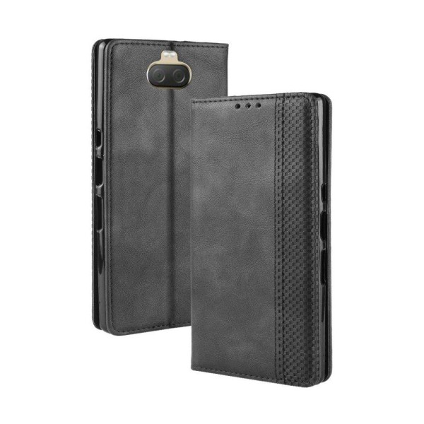 Sony Xperia 10 Plus vintage-tyylinen kotelo - Musta Black