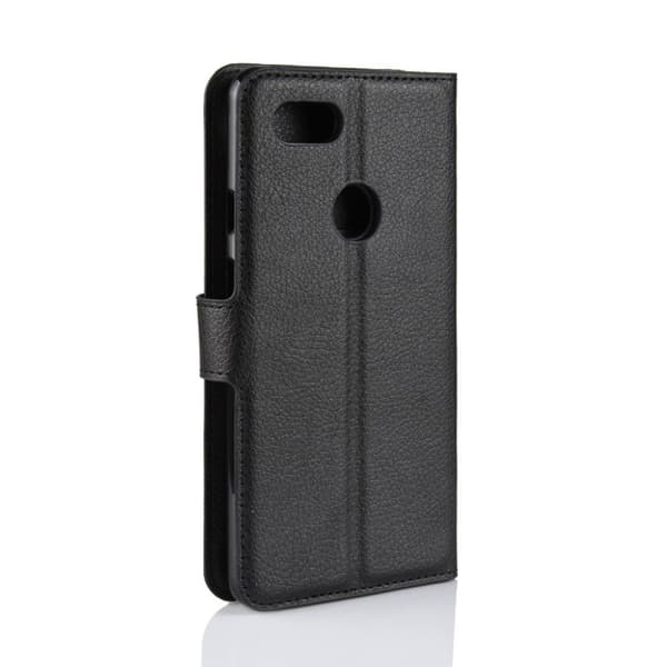 Google Pixel 3 mobilfodral syntetläder silikon stående plånbok - Svart Svart