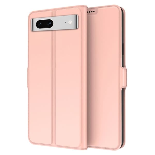 Glat og tyndt premium Google Pixel 7 læderetui - Pink Pink