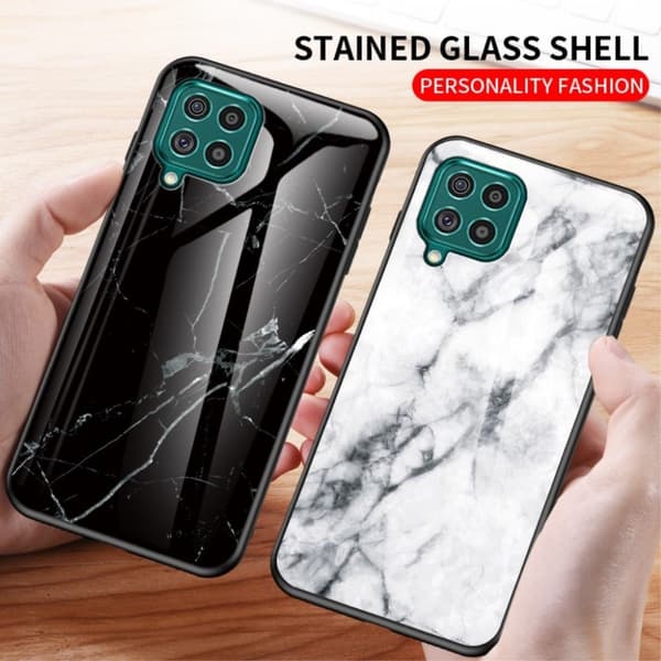 Fantasy Marmor Samsung Galaxy F62 skal - Vit Vit