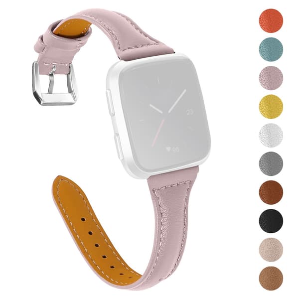 Fitbit Versa 2 / Versa Lite / Versa simple aito nahkakellon hihna - Pinkki Pink