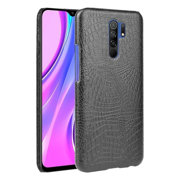 Croco Etui Xiaomi Redmi 9 - Svart Black