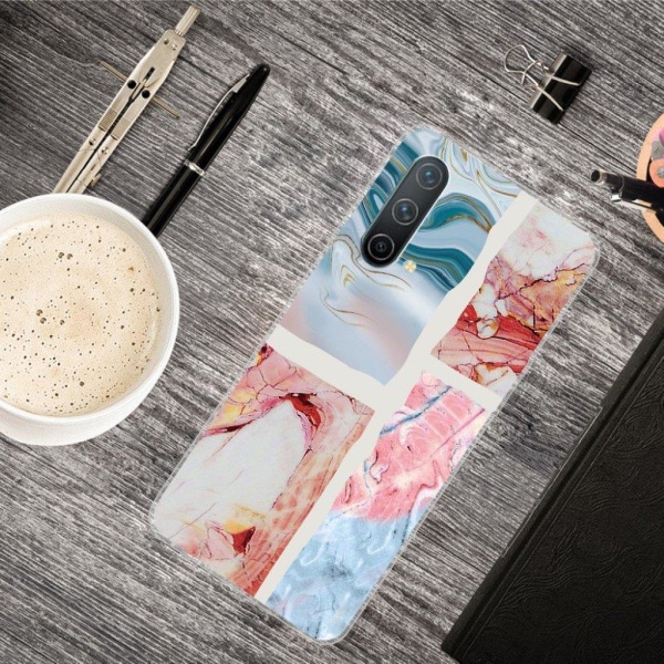 Marble OnePlus Nord CE 5G Suojakotelo - Wavy Marble Tile Multicolor