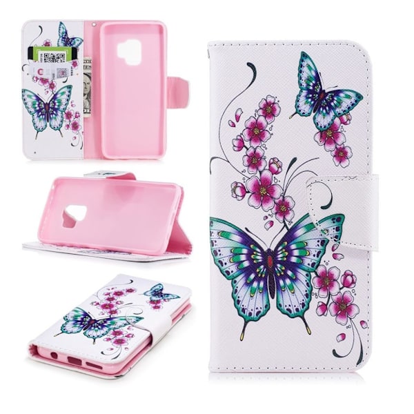 Butterfly läder Samsung Galaxy S9 fodral - Flerfärgad multifärg
