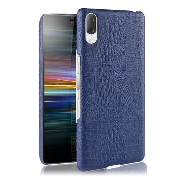 Sony Xperia L3 krokodille tekstur læder etui - Blå Blue