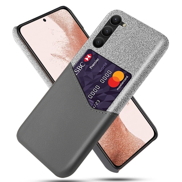 Bofink Samsung Galaxy S23 skal med korthållare - Silver/Grå Silvergrå