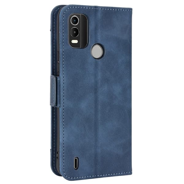 Lommebok-etui i moderne skinn-design Nokia C21 Plus - Blå Blue