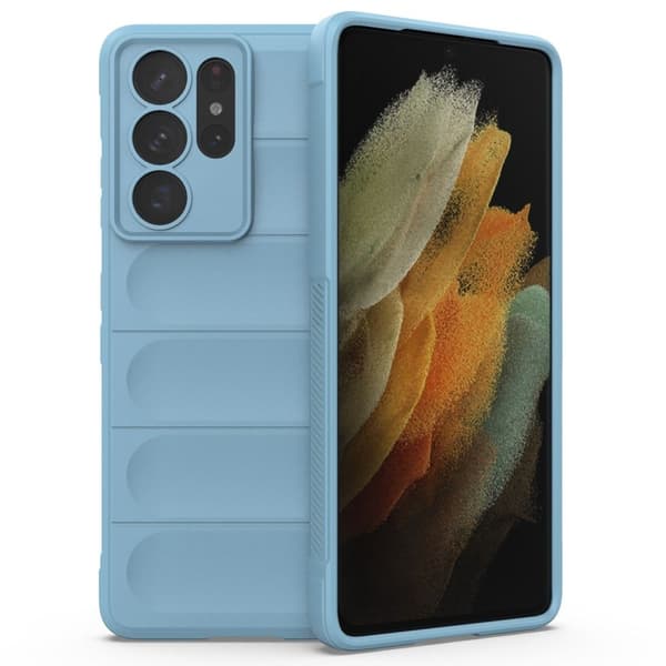 Blødt grebsformet cover til Samsung Galaxy S21 Ultra 5G - Blå Blue