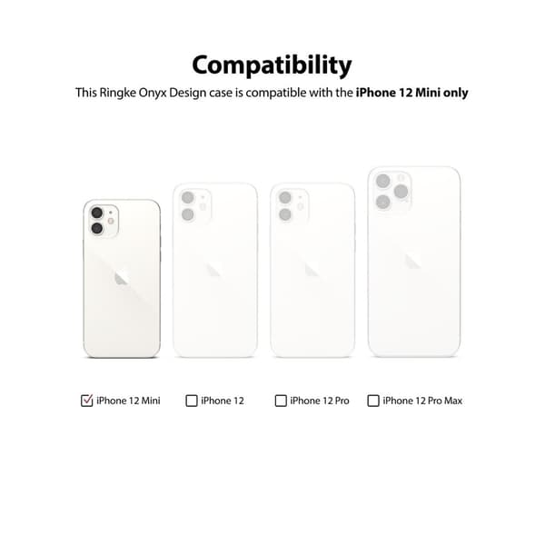 Ringke ONYX DESIGN - iPhone 12 mini - Maling Black
