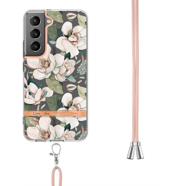 Slim og Holdbart Blødtcover med Snor til Samsung Galaxy S23 Plus - Hc001 Green Gardenia Green