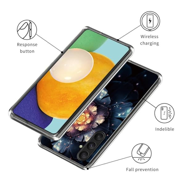 Deco Samsung Galaxy A25 cover - Farverig Blomst Blue