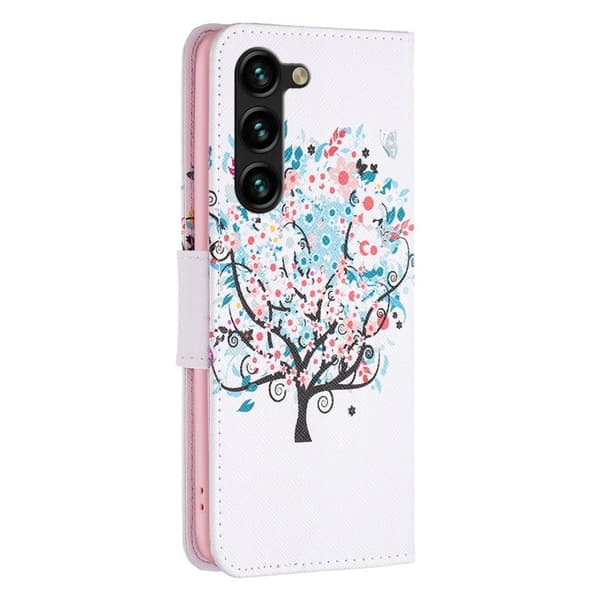 Wonderland Samsung Galaxy S23 Plus Flip Etui - Blomst Træ Multicolor