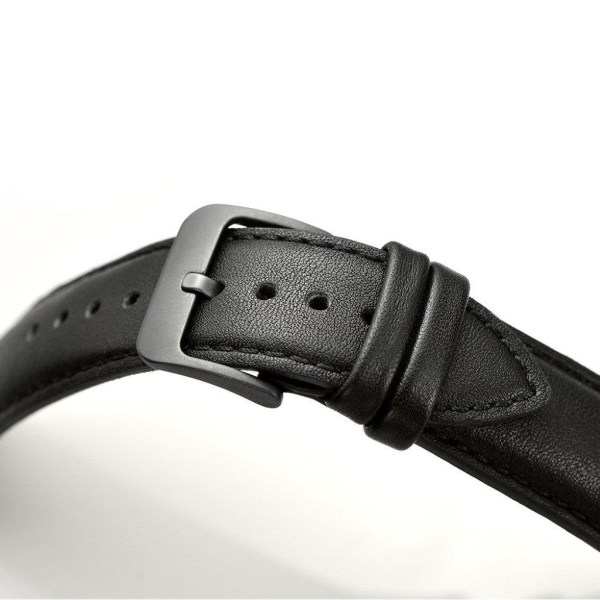 Samsung Gear Sport cowhide leather watch band - Black Black