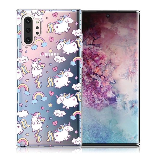 Deco Samsung Galaxy Note 10 Plus skal - Enhörning Och Regnbåge multifärg