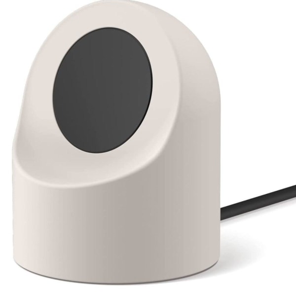 Silicone charger and stand for smartwatch - Beige White