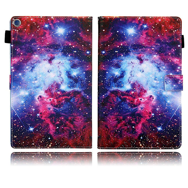 Amazon Fire HD 10 (2019) unikt mønster læder flip etui - nebula Multicolor