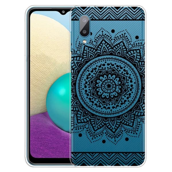 Deco Samsung Galaxy M02 / A02 Etui - Mandala Blomst Black
