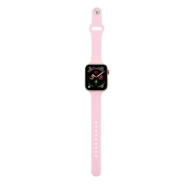 Apple Watch Series 5 44mm simpel silikone Urrem - Lyserød Pink