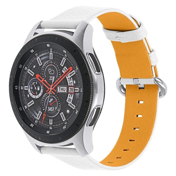 Amazfit Stratos 2 / 2s / Stratos litchi cowhide læder urrem - Hvid White