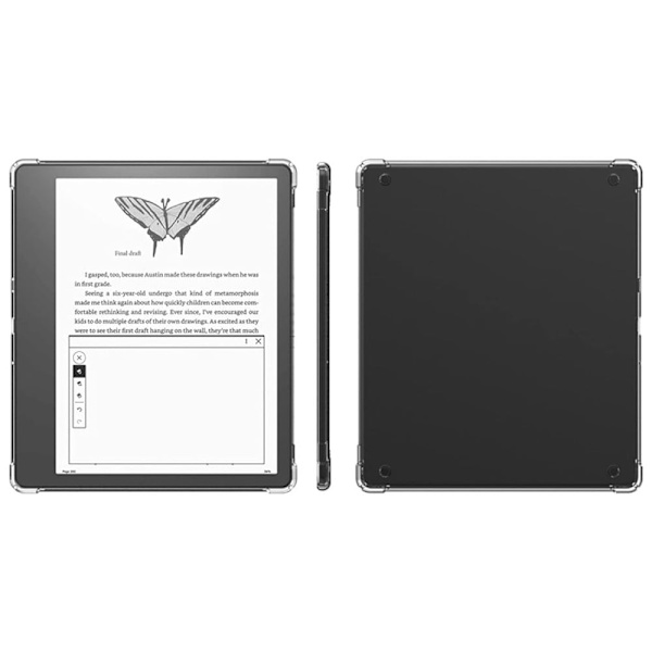 Amazon Kindle Scribe Flexibelt fodral Ergonomisk e-läsare Transparent skydd Transparent