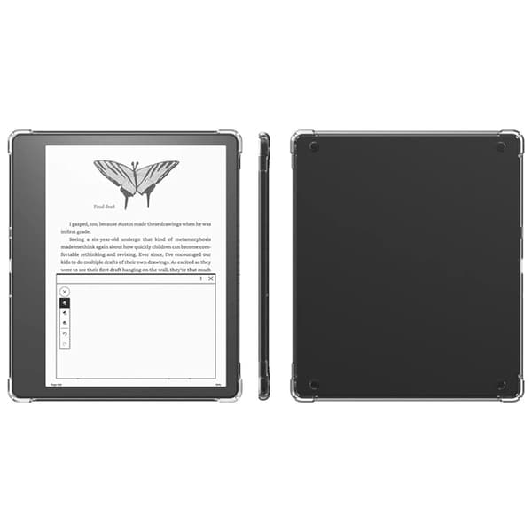 Amazon Kindle Scribe Joustava kotelo Ergonominen E-reader läpinäkyvä kansi Transparent