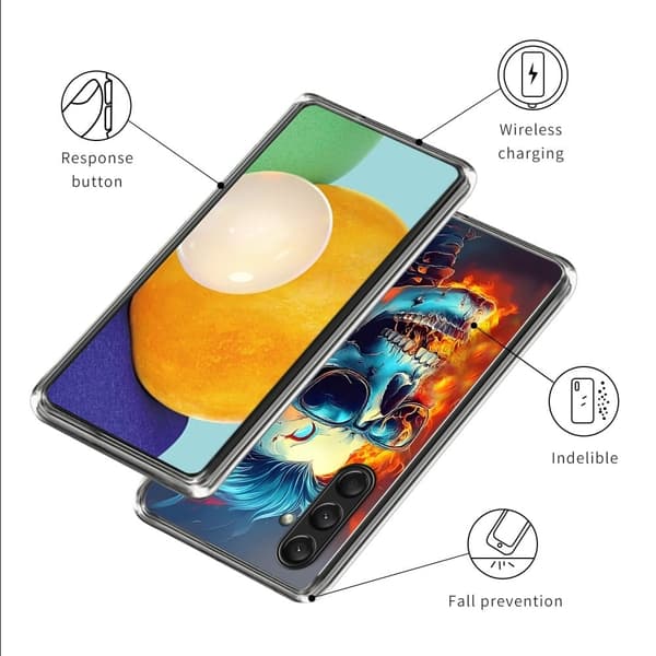 Vibe Samsung Galaxy A26 -kansi - Liekkikallo Multicolor