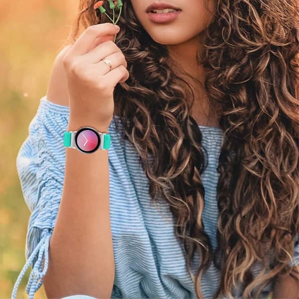 Elastisk strikket klokkerem til Samsung Galaxy Watch - Mintgrønn Green
