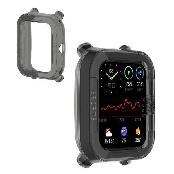 Amazfit GTS 2 Mini / Pop pro yksinkertainen TPU-suojus - Läpinäkyvä Musta Black