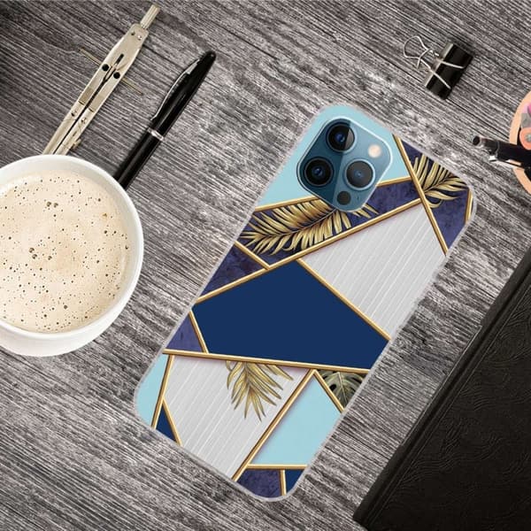 Marble design iPhone 14 Pro Max cover - Fragment Af Farve Og Vinranke Multicolor