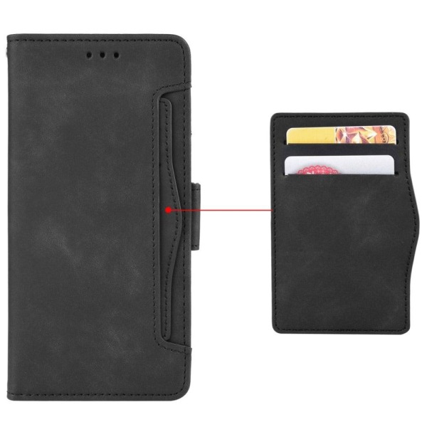 Modern-styled leather wallet case for Samsung Galaxy Xcover 6 Pr Black