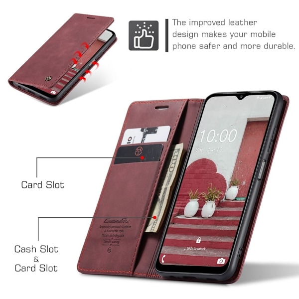 Suojakotelome Samsung Galaxy M53 5g Vintage Suojakotelo - Viininpunainen Red