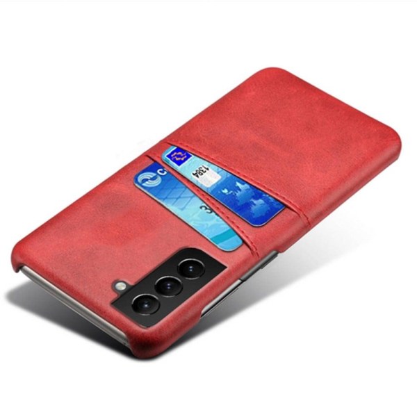 Dual Card Etui Samsung Galaxy S22 - Rød Red