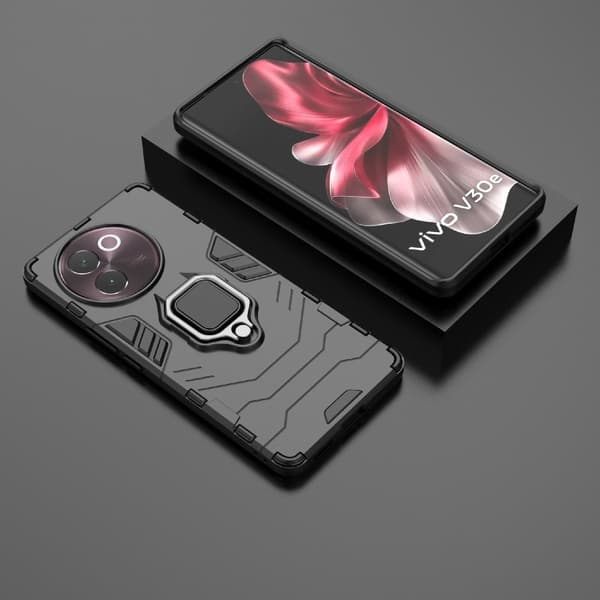 Støtsikkert vivo V30e Panther-telefonetui - Svart Black