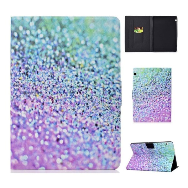 Huawei MediaPad T3 10 kuviollinen nahkakotelo - Glitter Hiukkasia Multicolor