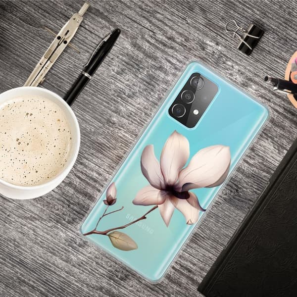 Deco Samsung Galaxy A72 5G Etui - Nydelig Blomst Pink