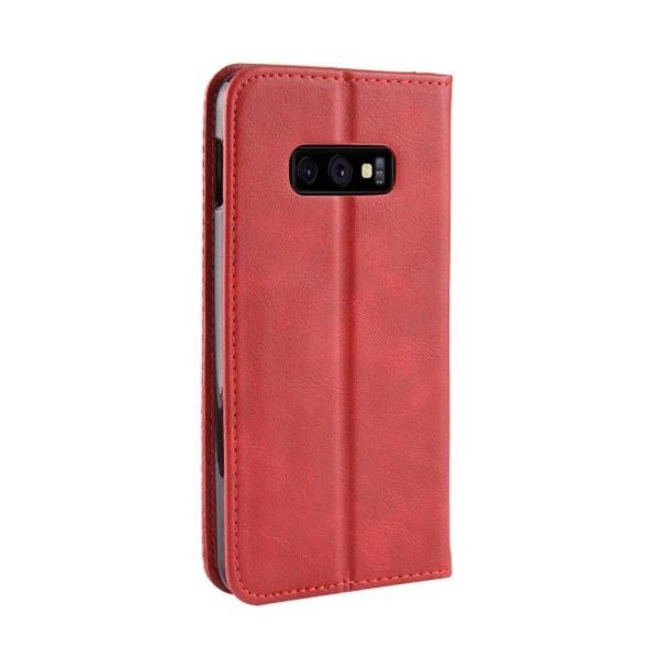 Samsung Galaxy S10e vintage läderfodral - Röd Röd