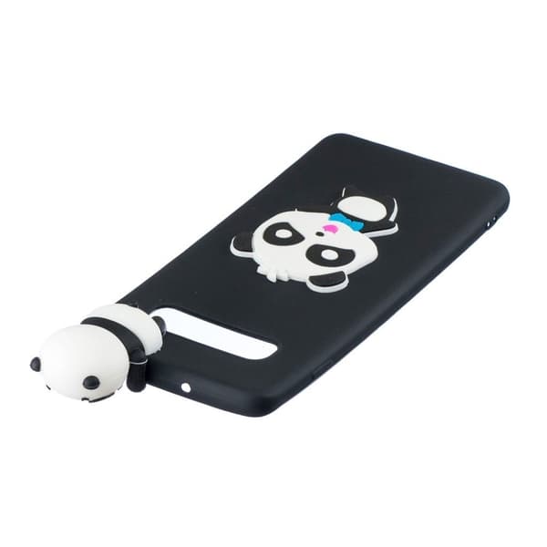 Samsung Galaxy S10 Plus 3D mønster etui - Panda med Blå sløjfe Multicolor