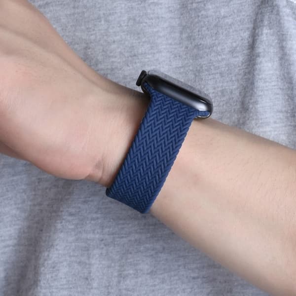 Apple Watch Series 6 / 5 44mm braid themed watch band - Blue Blå