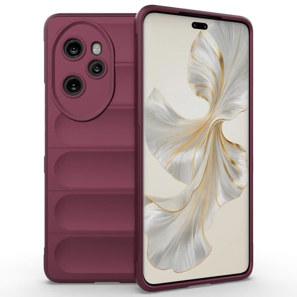 Blødt grebsformet Honor 100 Pro cover - Rødvin Red