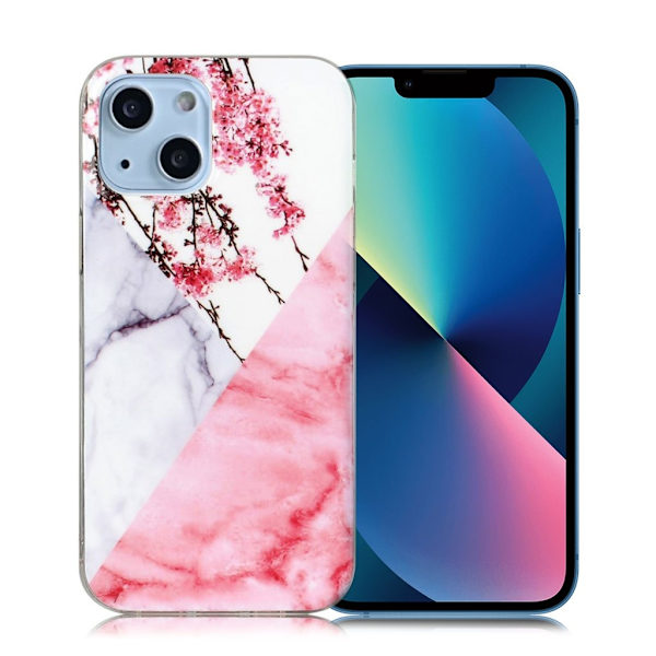 Marble design iPhone 13 Mini cover - Blommeblomst Multicolor