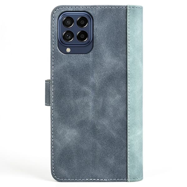 Tofarget lærdeksel for Samsung Galaxy M53 5G - Blå Blue