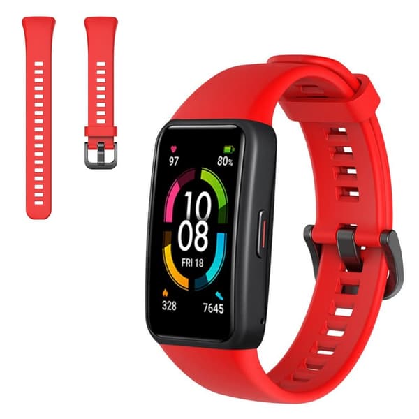 Honor Band 6 enkel silikone urrem - Rød Red