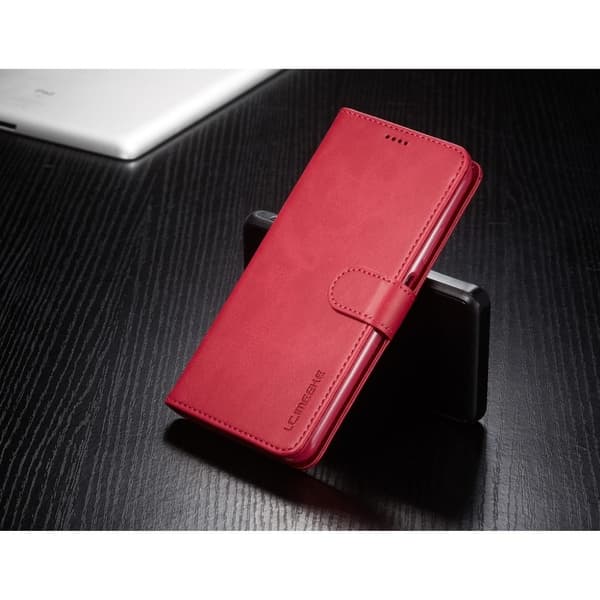 LC.IMEEKE Huawei P40 Lite / Nova 6 SE Flip kotelot - Punainen Red