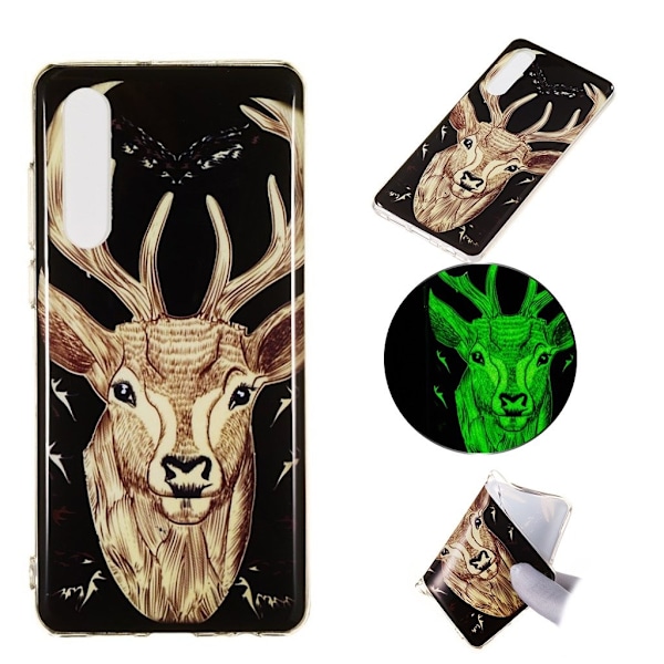 Huawei P30 Hohtava kuvioitu suojakotelo - Peura Beige