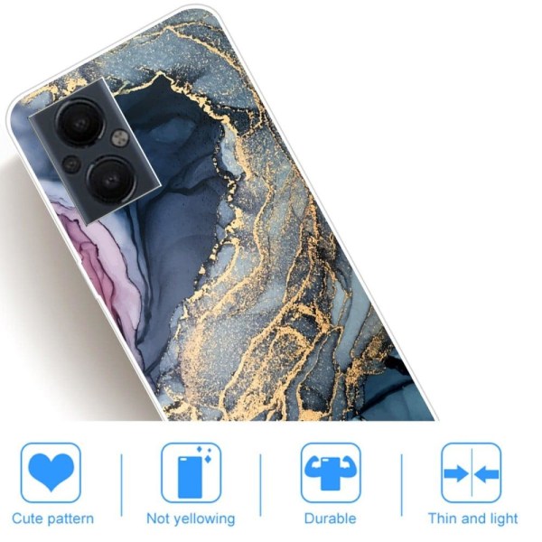 Marble OnePlus Nord N20 5G Etui - Blue på Gylden Sprøjt Marmor Multicolor