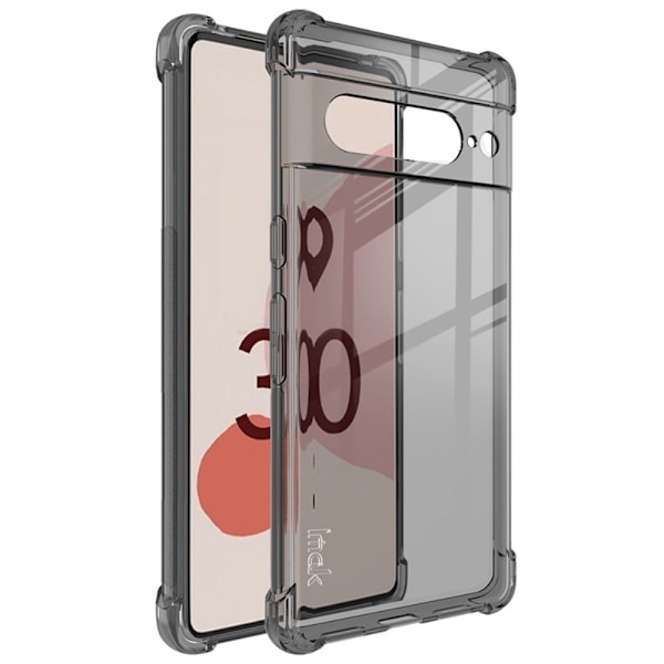 IMAK Airbag Cover for Google Pixel 7 Pro - Läpinäkyvä Musta Black