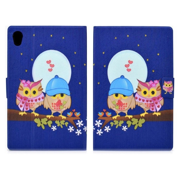 Cool pattern leather case for Lenovo Tab M10 - Two Owls Multicolor