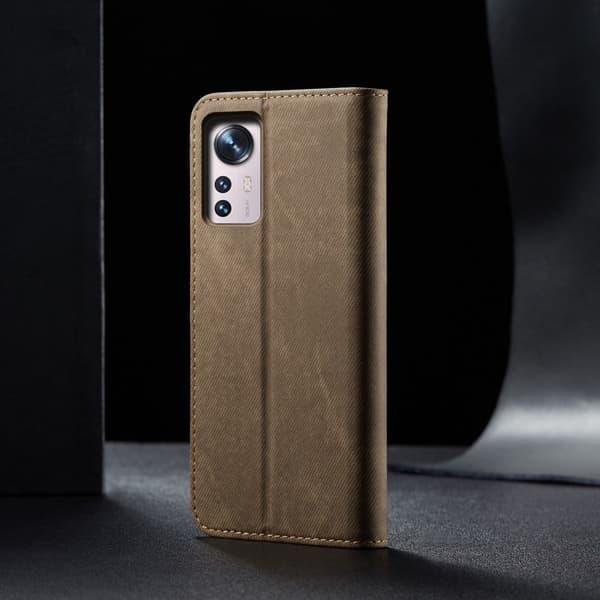 Jeans Xiaomi 12 Pro flip etui - Brun Brown
