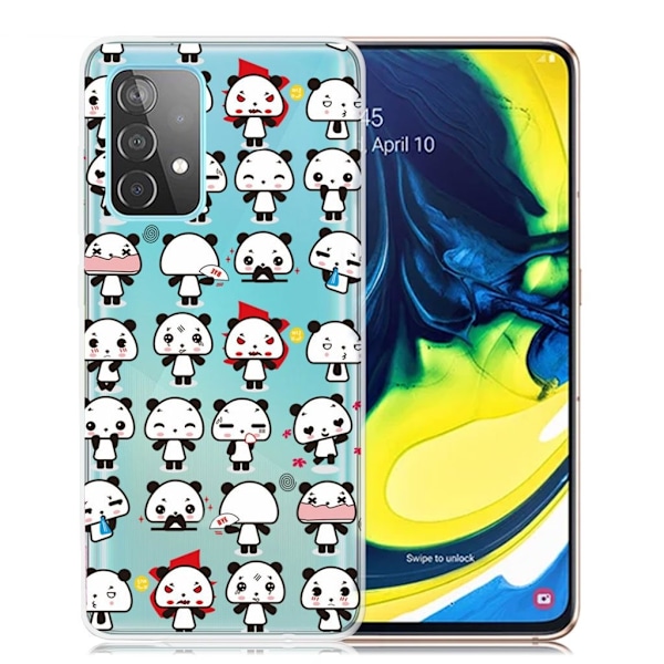 Deco Samsung Galaxy A82 5G Etui - Søde Pandaer Multicolor